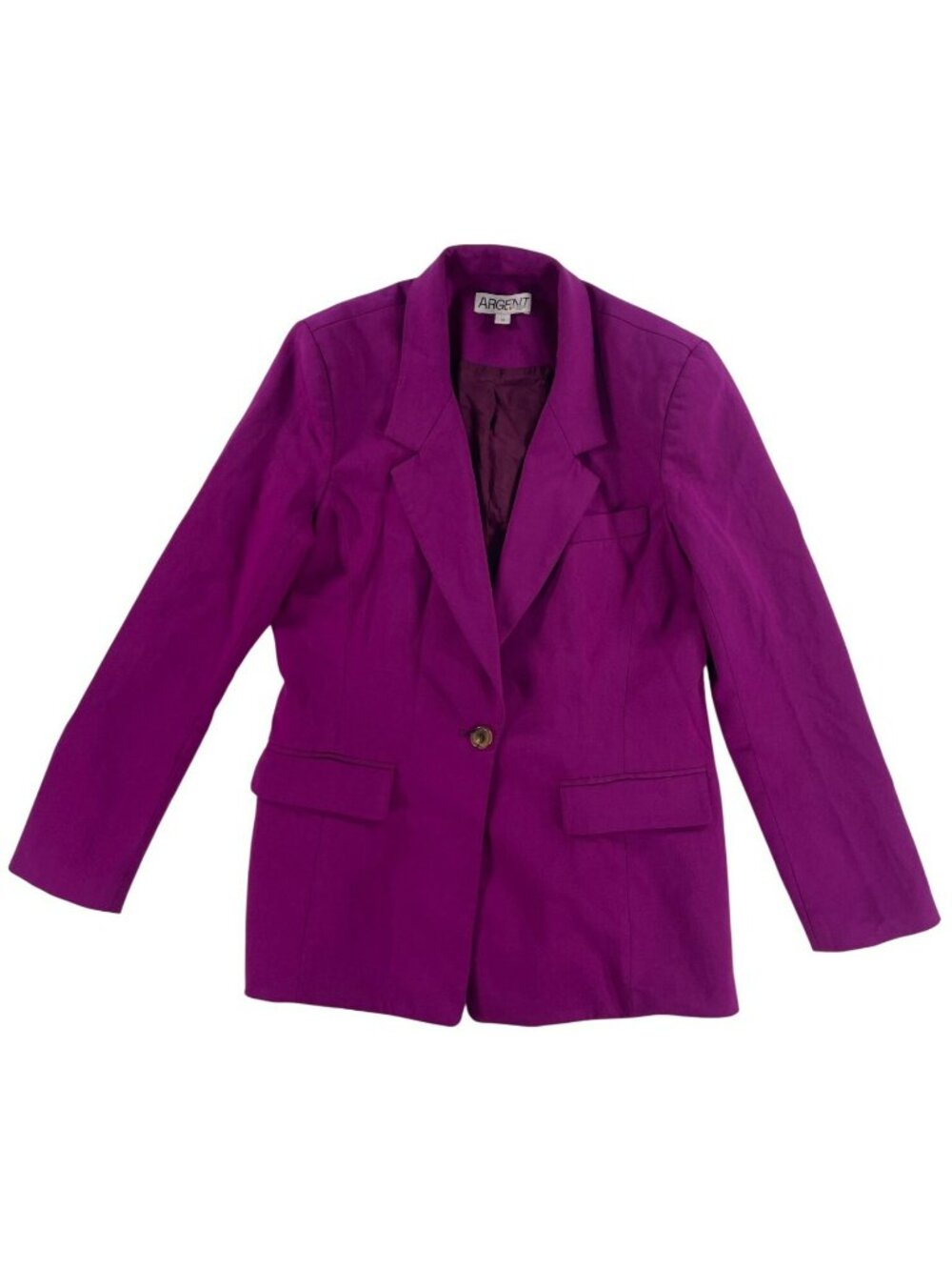 Argent Magenta Blazer Single Button Closure Long Sleeve Women's Sz 12 EXCELLENT